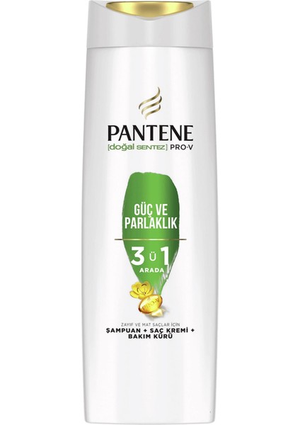 Pro-V Doğal Sentez Şampuan Güç Ve Parlaklık 3'Ü 1 Arada 400 Ml Şampuan