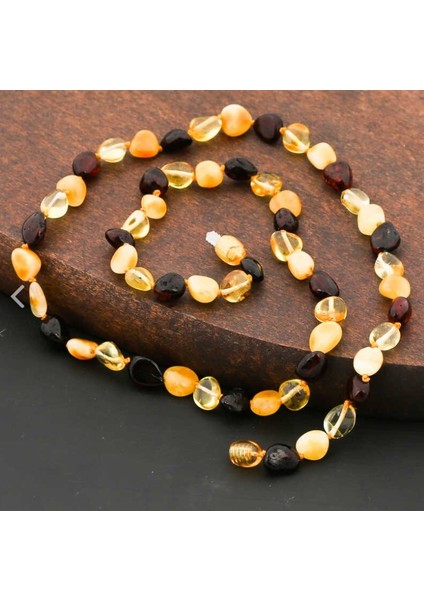 Bebek Damla Kehribar 925 Ayar Gümüş Kolye modelleri