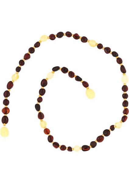 Bebek Damla Kehribar 925 Ayar Gümüş Kolye