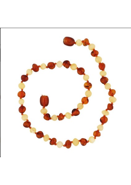 Bebek Damla Kehribar 925 Ayar Gümüş Kolye