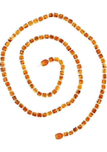 Damla Kehribar Yetişkin 925 Ayar Gümüş Kolye