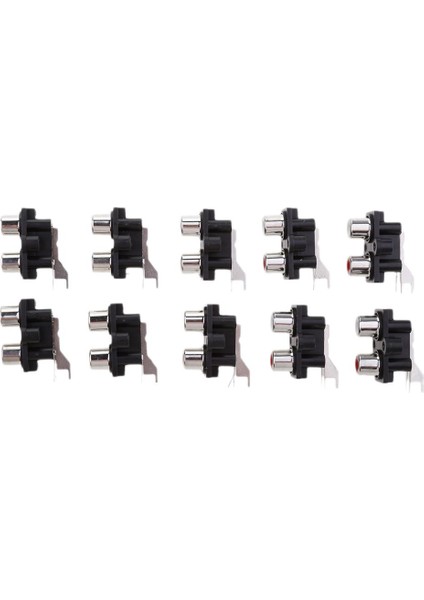 10X Pcb Dağı Av Konsantrik Çıkış 2 Rca Kadın Soket Jack Konnektör Kurulu (Yurt Dışından)