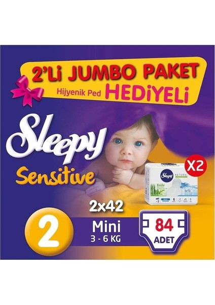 Dev Beden:2 (3-6kg) Mini 420 Adet (5pk*84) Ped Hediyeli Bebek Bezi