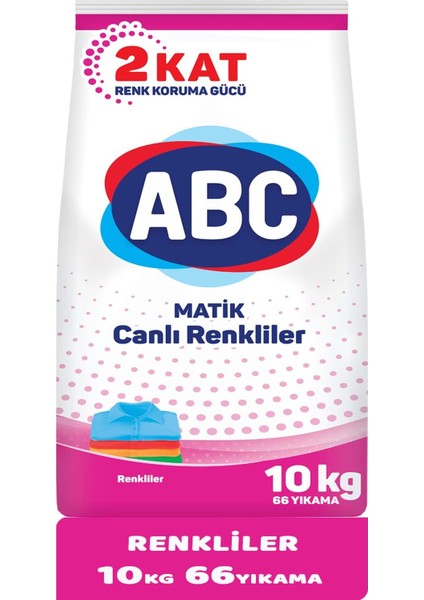 Matik Toz Çamaşır Deterjanı 30KG (3PK*10KG) Canlı Renkler