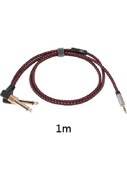 Ses Kablosu 3.5mm 1/8 "ila 6.35MM 1/4" Stereo Y Kablo Kablosu Tv Bilgisayarı Için 1 Metre (Yurt Dışından) indirimleri