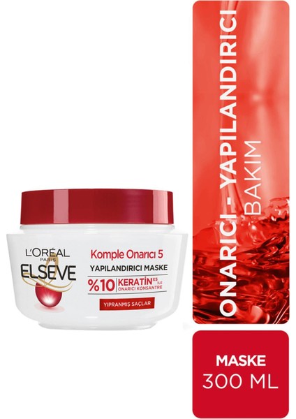 L'Oréal Paris Loreal Paris  L'oreal Paris Elseve Komple Onarıcı 5 Yapılandırıcı Maske 300 Ml  Saç Maskesi