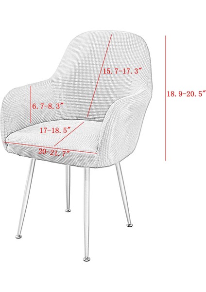 Jakarlı Sandalye Slipcover Sandalye Kapak Koruyucu Yıkanabilir Açık Sarı Açık Sarı (Yurt Dışından)