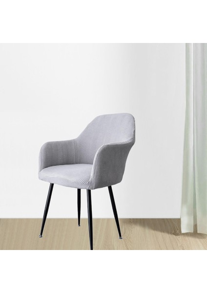 Jakarlı Sandalye Slipcover Sandalye Kapak Koruyucu Yıkanabilir Açık Sarı Açık Sarı (Yurt Dışından)