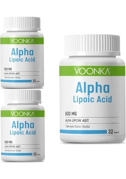 Alpha Lıpoic Acid 600 Mg 32 Kapsül 3 Adet