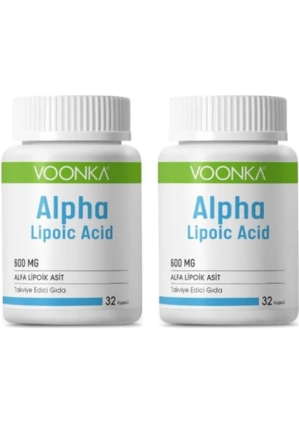 Alpha Lıpoic Acid 600 Mg 32 Kapsül 2 Adet