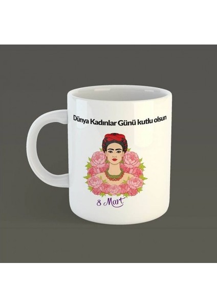 Dünya Kadınlar Günü - 8 Mart - Frida - Porselen Kupa