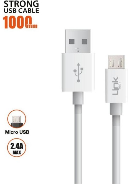 Mikro USB Hızlı Fast Data ve Şarj Kablosu - 2.4A 1 Metre - K558