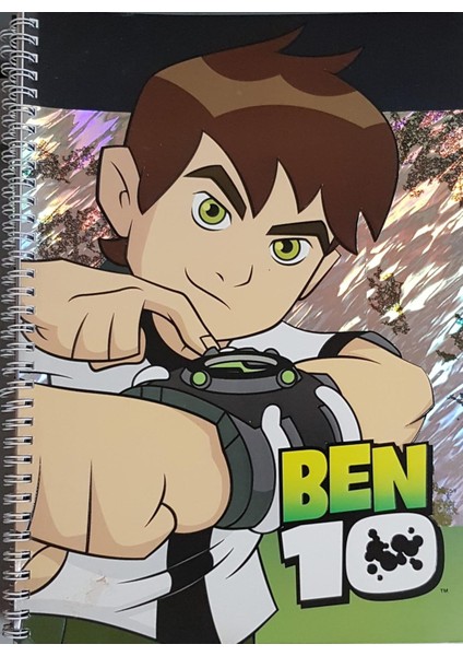 Ben Ten 80 Yaprak Kareli A4 Yaldızlı ,gofreli,spiralli Defter (21X29,7)