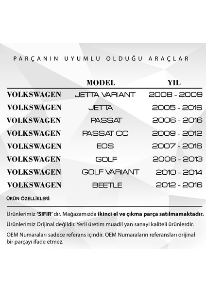 Volkswagen Caddy, Passat, Golf, Tiguan Için Egr Çek Valfi