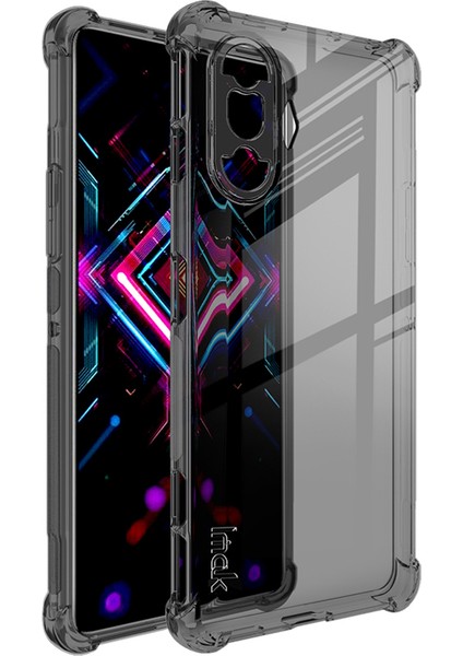 Şeffaf Ekran Koruyuculu Darbeye Dayanıklı Esnek Tpu Xiaomi Redmi K40 Için Kılıf - Şeffaf Siyah (Yurt Dışından)