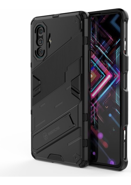 EX Beauty Xiaomi Redmi K40 Için Tasarımlı Pc + Tpu Düşmeye Dayanıklı Telefon Kılıfı - Siyah (Yurt Dışından)