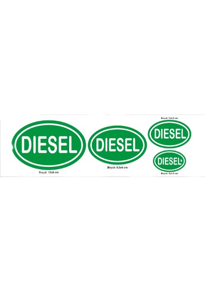 Diesel İşareti Sticker Etiketi