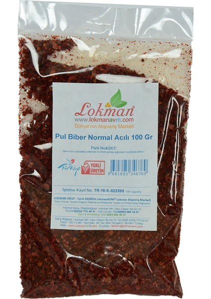 Pul Biber Normal Acılı 100 gr