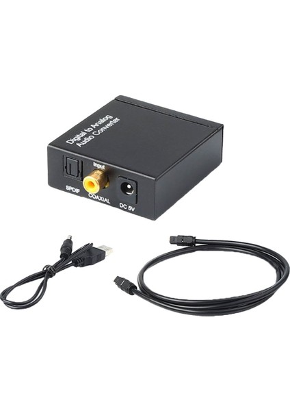 Optik Coax Toslink Dijital Analog Dönüştürücü Rca L / R Aux Ses Adaptörü (Yurt Dışından)