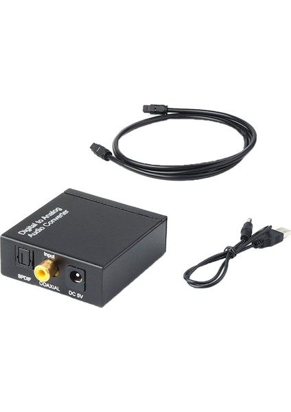 Optik Coax Toslink Dijital Analog Dönüştürücü Rca L / R Aux Ses Adaptörü (Yurt Dışından)