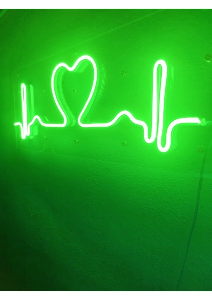 Kalp Ritmi Neon Şekiller Işaret Neon LED Dekoratif Duvar Aydınlatması Neon Duvar Yazısı