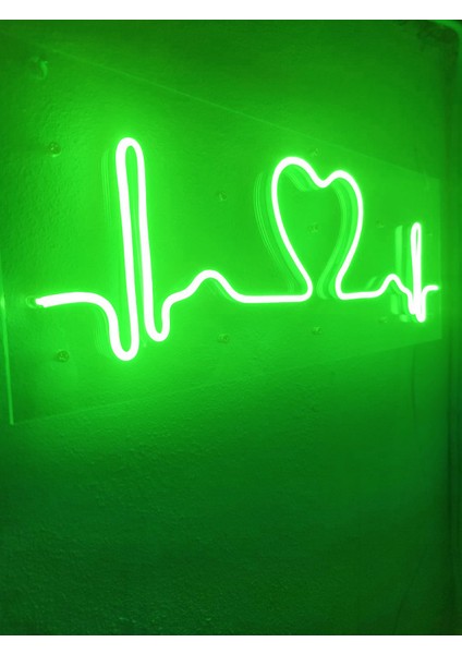 Kalp Ritmi Neon Şekiller Işaret Neon LED Dekoratif Duvar Aydınlatması Neon Duvar Yazısı