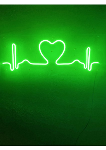 Kalp Ritmi Neon Şekiller Işaret Neon LED Dekoratif Duvar Aydınlatması Neon Duvar Yazısı