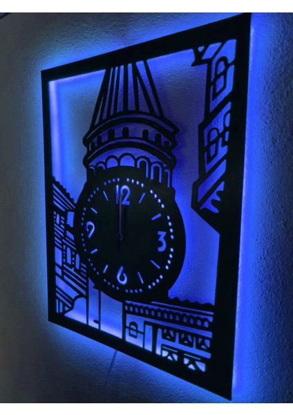 Galata Kulesi LED Işıklı Duvar Saati