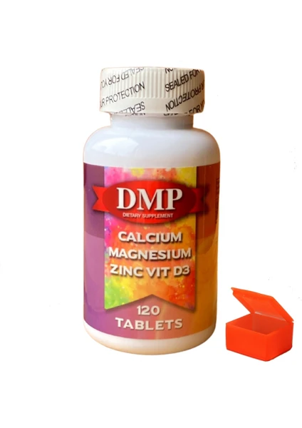 Kalsiyum Magnezyum Çinko Vitamin D3 120 Tablets + Hap Kutusu