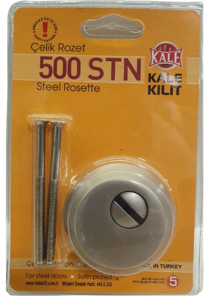 Kale 500 Çelik Kapı Kilidi Silindir Rozeti-Blisterli-Krom