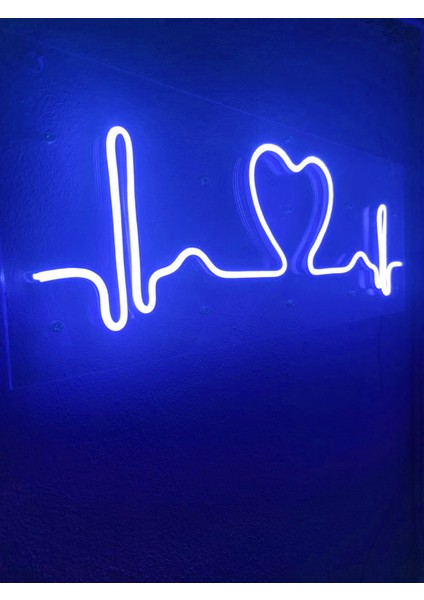 Kalp Ritmi Neon Şekiller Işaret Neon LED Dekoratif Duvar Aydınlatması Neon Duvar Yazısı