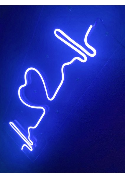 Kalp Ritmi Neon Şekiller Işaret Neon LED Dekoratif Duvar Aydınlatması Neon Duvar Yazısı