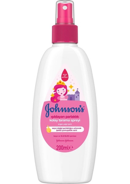 Johnson's Işıltılı Parlaklık Serisi Çocuk Kolay Tarama Spreyi 200 ml