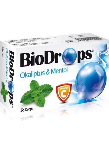 Okaliptus & Mentol C Vitamini Pastil 18 Drops