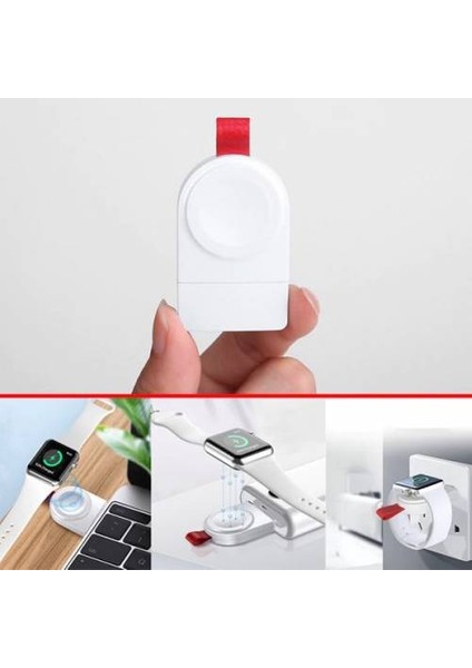 Polham Apple Watch Şarj 1, 2, 3, 4 ,5, 6 ve Watch Se Uyumlu Manyetik Şarj Aleti, Mini Tasarımlı Şarj