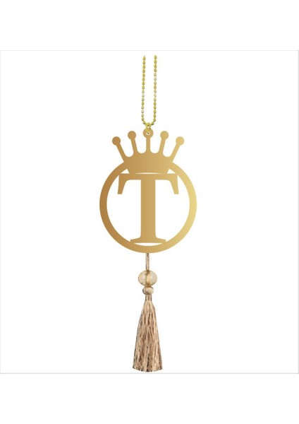 T Harfi Tasarım Çift Taraflı T Yazılı Harf Pleksi Araba Dikiz Aynası Süsü