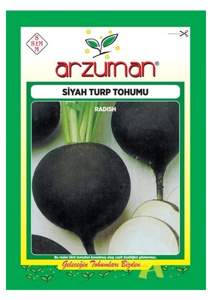 Siyah Turp Sebze Tohumu 25 gr