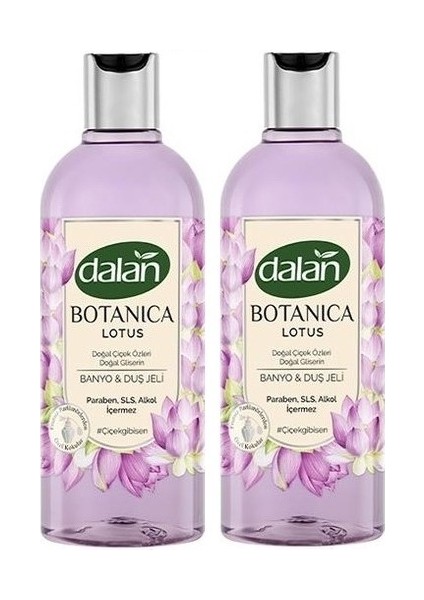 Duş Jeli Doğal Çiçek Özleri Doğal Gliserin Botanıca Lotus 2 Adet X 500 Ml