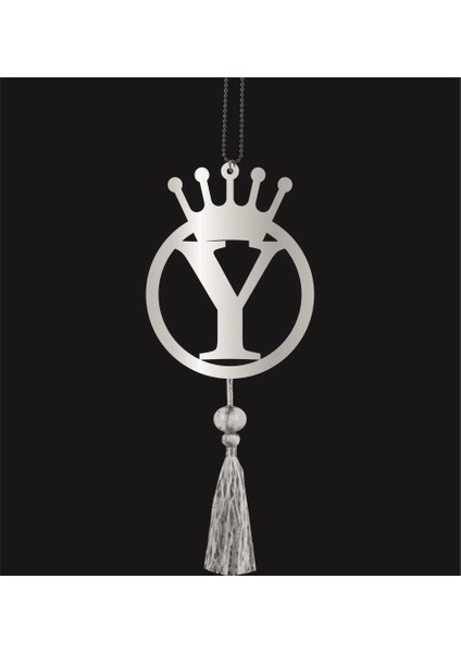 Y Harfi Tasarım Çift Taraflı Y Yazılı Harf Pleksi Araba Dikiz Aynası Süsü