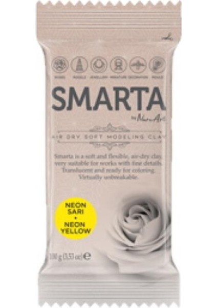 Smarta Modelleme Hamuru 100 Gr. Neon Sarı