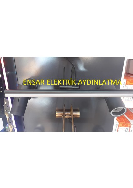 Si̇yah Mat Duvar Ayna Tablo Aydınlatması Flüt Apli̇k Beyaz Işık