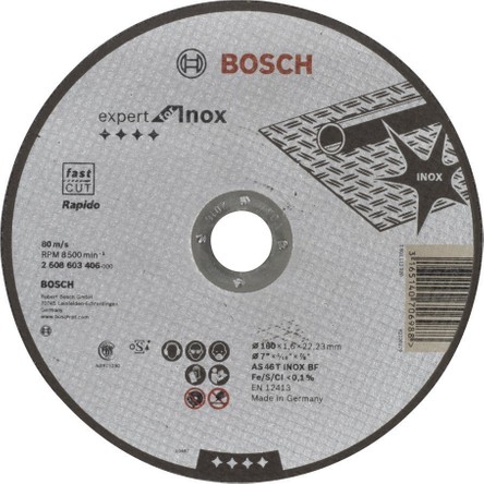 Bosch Paslanmaz Çelik Düz Kesme Diski Rapido