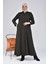 Kadın Büyük Beden Kışlık Pardesü Fermuarlı Tasarım %92 Viskon 149 cm Uzunluk 3