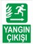 Yangın Çıkışı Sağ Yön Iş Güvenliği ve Uyarı Levhaları 1