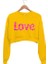 Love Yazılı Kadın Crop Sweatshirt 1