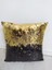 Pullu Payetli Kırlent Kılıfı Siyah - Gold 43 x 43 cm 3