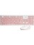 ALBC6314 Pembe/beyaz 2.4ghz 1200DPI Mouse Türkçe Q Kablosuz Klavye + Mouse Set 1