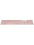 ALBC6314 Pembe/beyaz 2.4ghz 1200DPI Mouse Türkçe Q Kablosuz Klavye + Mouse Set 2