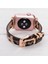 Apple Watch Uyumlu 38 40 41 mm Kadın Deri Kordon Slim - Leopar Desen 3