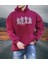 Kapüşonlu B.h.v.r Baskılı 4 Iplik Çok Kalın Pamuk Dokuma Tam Kışlık Oversize Erkek Sweatshirt 1